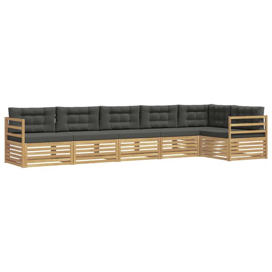 Ensemble de canapés d'extérieur 6 pc blanc et anthracite