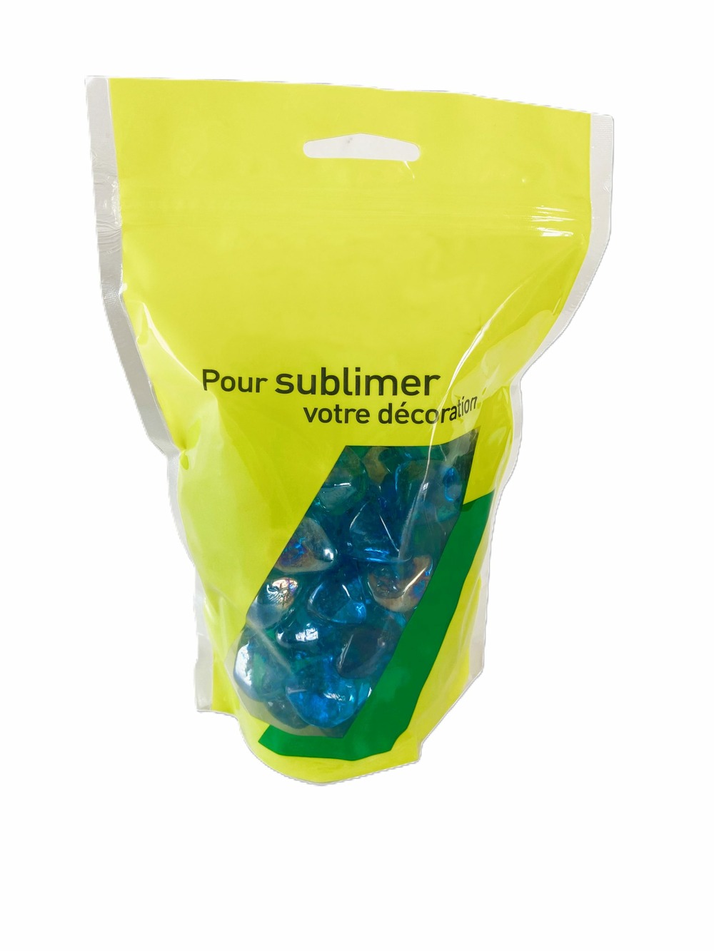 Galet de verre bleu 20/24 en berlingot de 1 KG