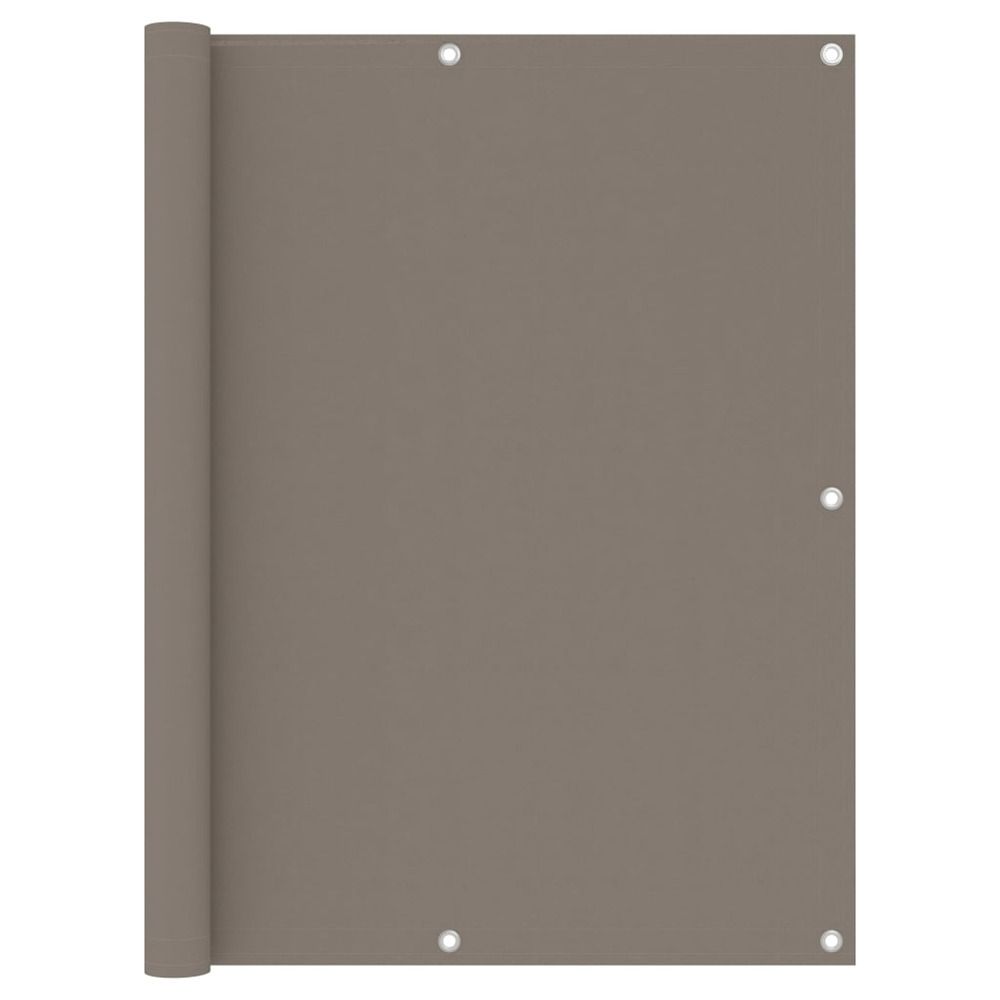 Écran de balcon taupe 120x600 cm tissu oxford