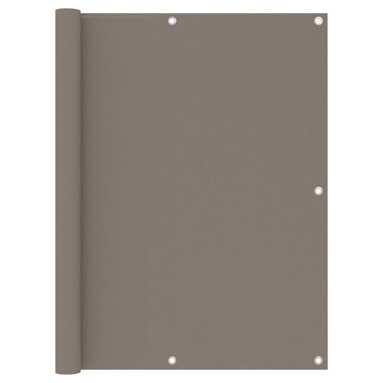 Écran de balcon taupe 120x600 cm tissu oxford