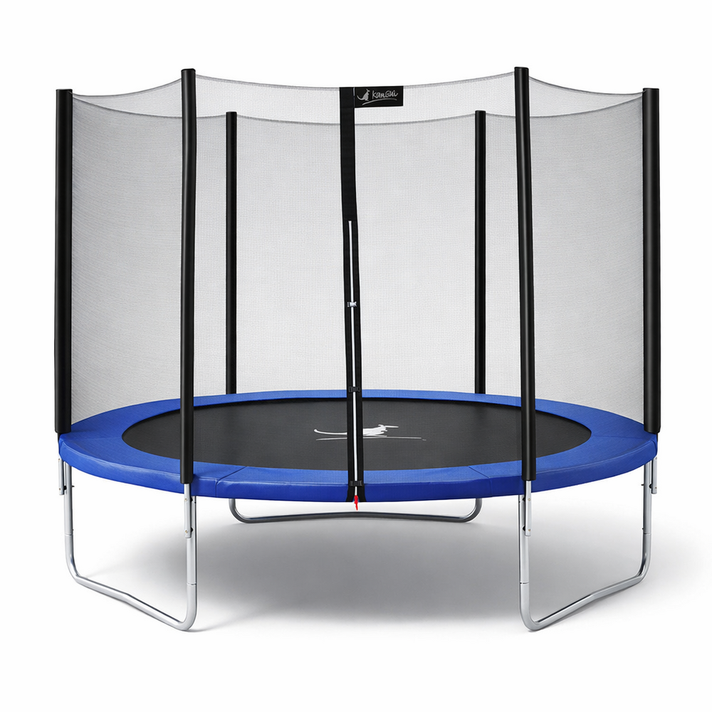 Trampoline rond bleu ø300cm avec filet de protection