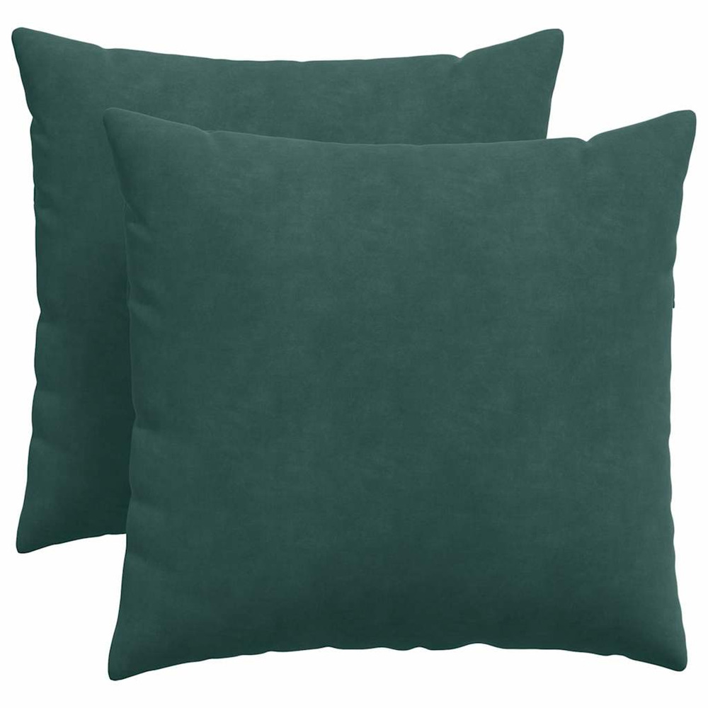 Coussins de canapé 2 pcs vert foncé 50 x 50 cm