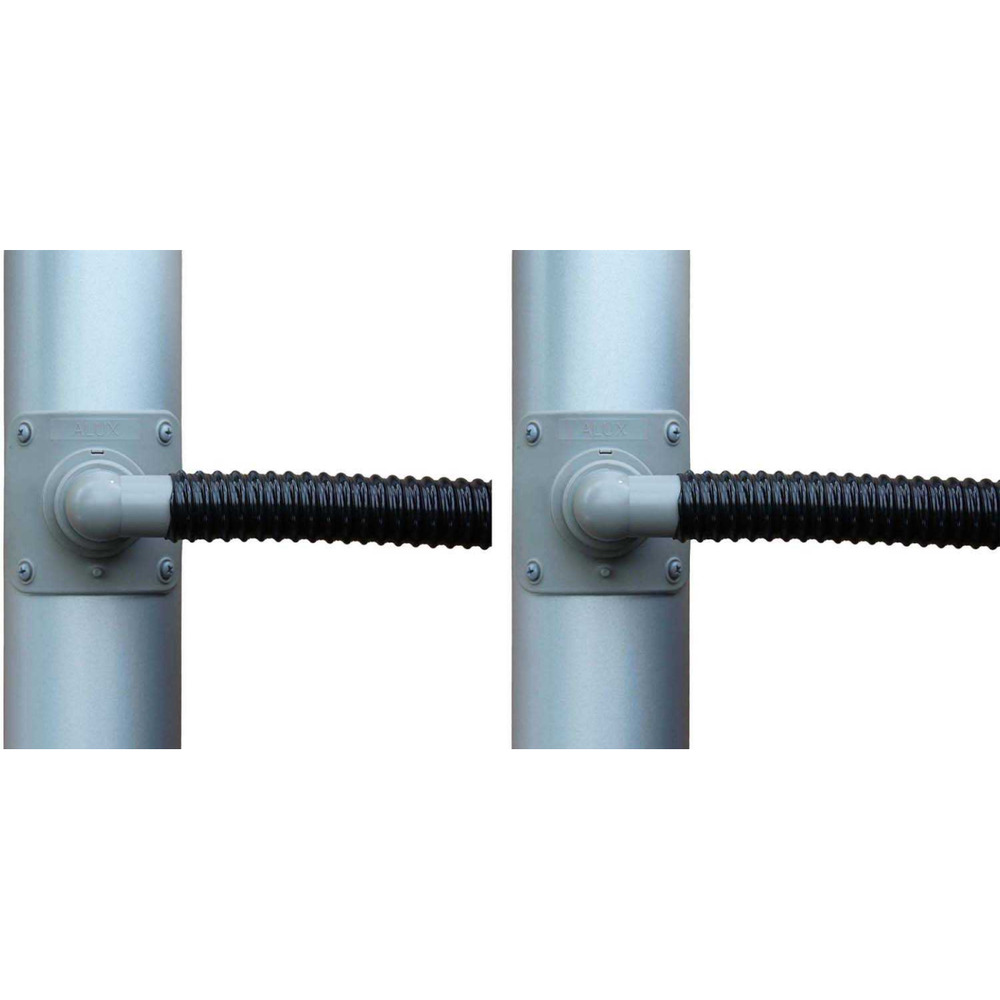 Collecteur d'eau gris pour gouttière circulaire (lot de 2) pour descente circula
