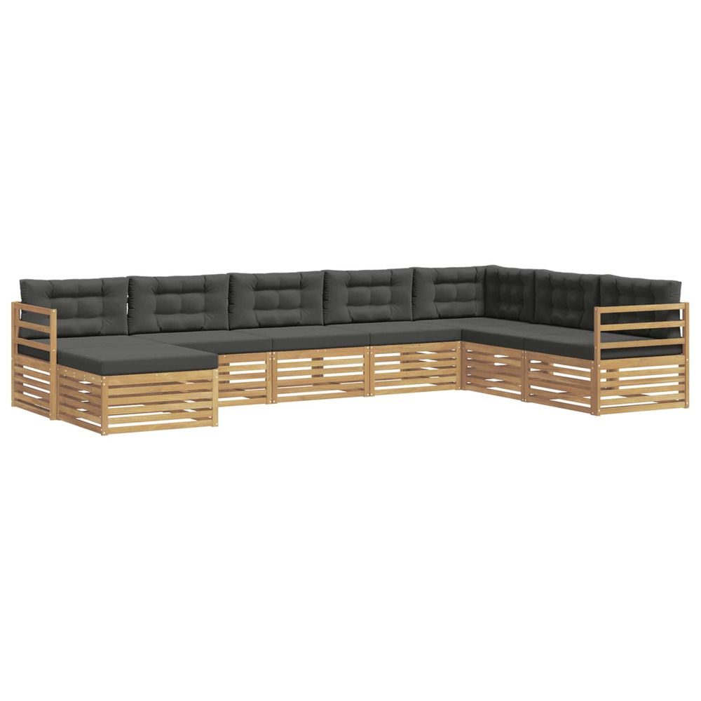Ensemble de canapés d'extérieur 8 pc blanc et anthracite