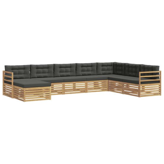 Ensemble de canapés d'extérieur 8 pc blanc et anthracite