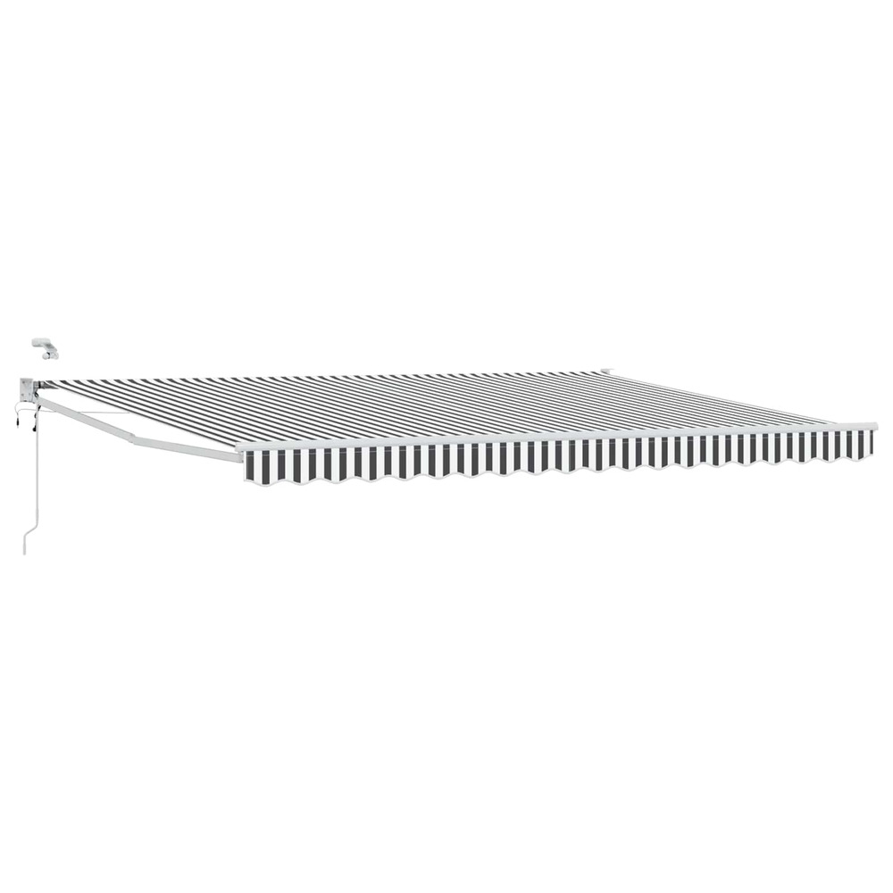 Auvent rétractable électrique anthracite et blanc 5 x 3 m