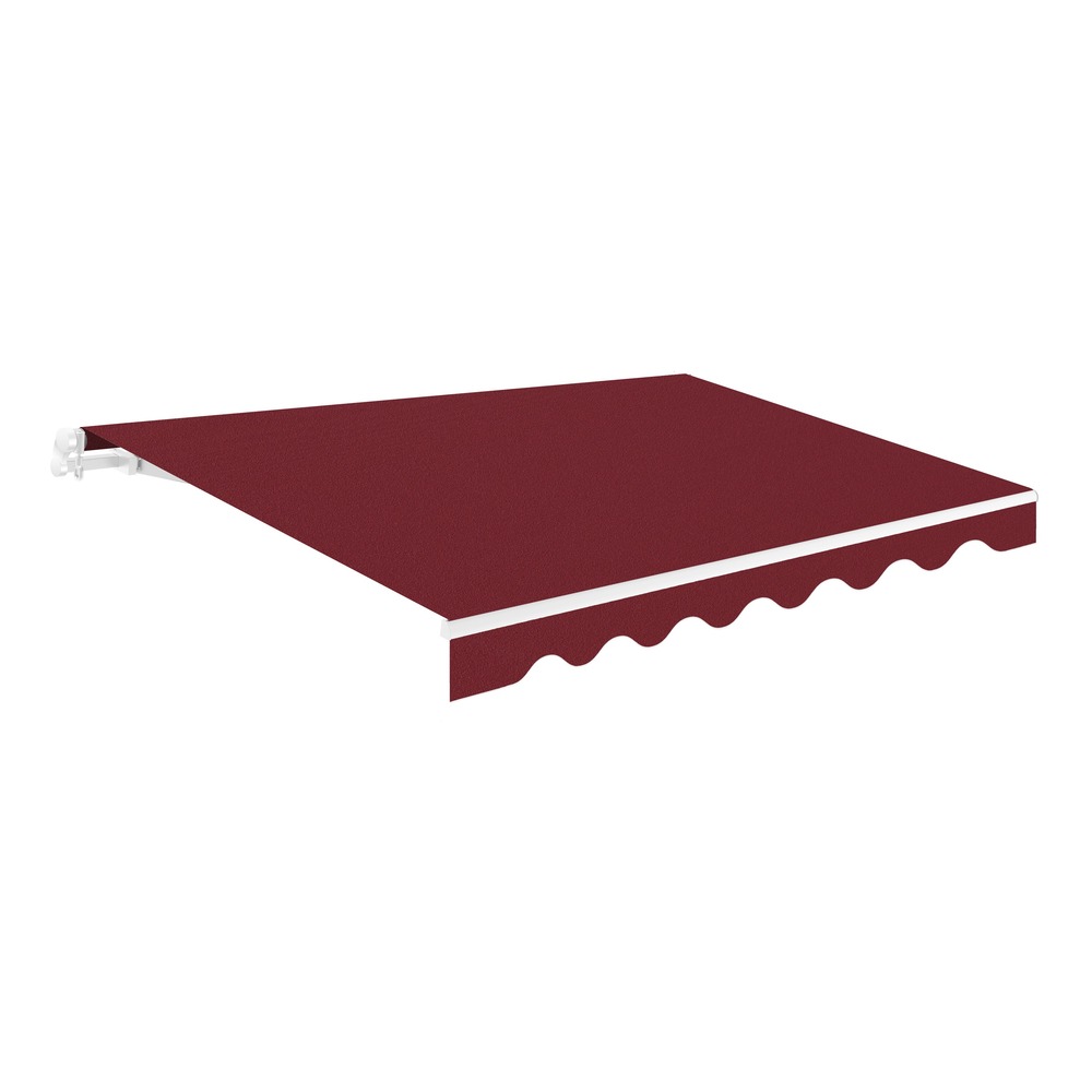 Store banne manuel 4x2,5m grenat - toile polyester – structure aluminium inclinable réglable