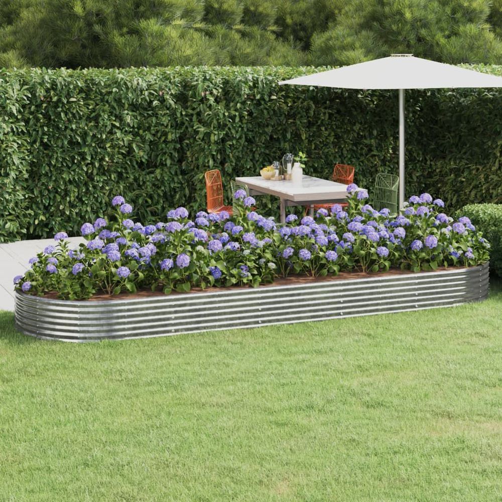 Carré potager surélevé acier galvanisé jardin balcon 450x140x36 cm