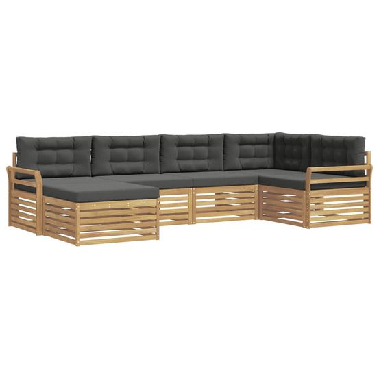 Ensemble de canapés d'extérieur 6 pc blanc et anthracite
