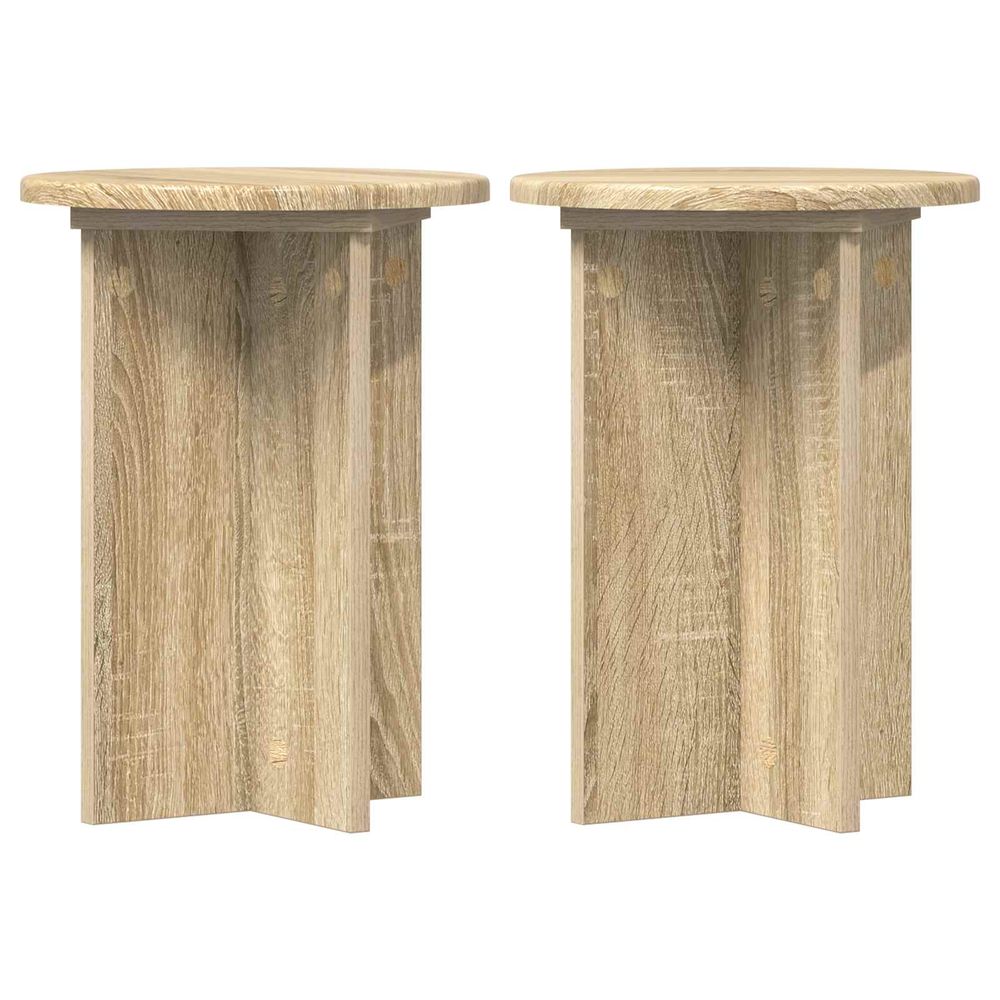 Support de plante 2 pièces chêne sonoma ø29,5 x 40 cm
