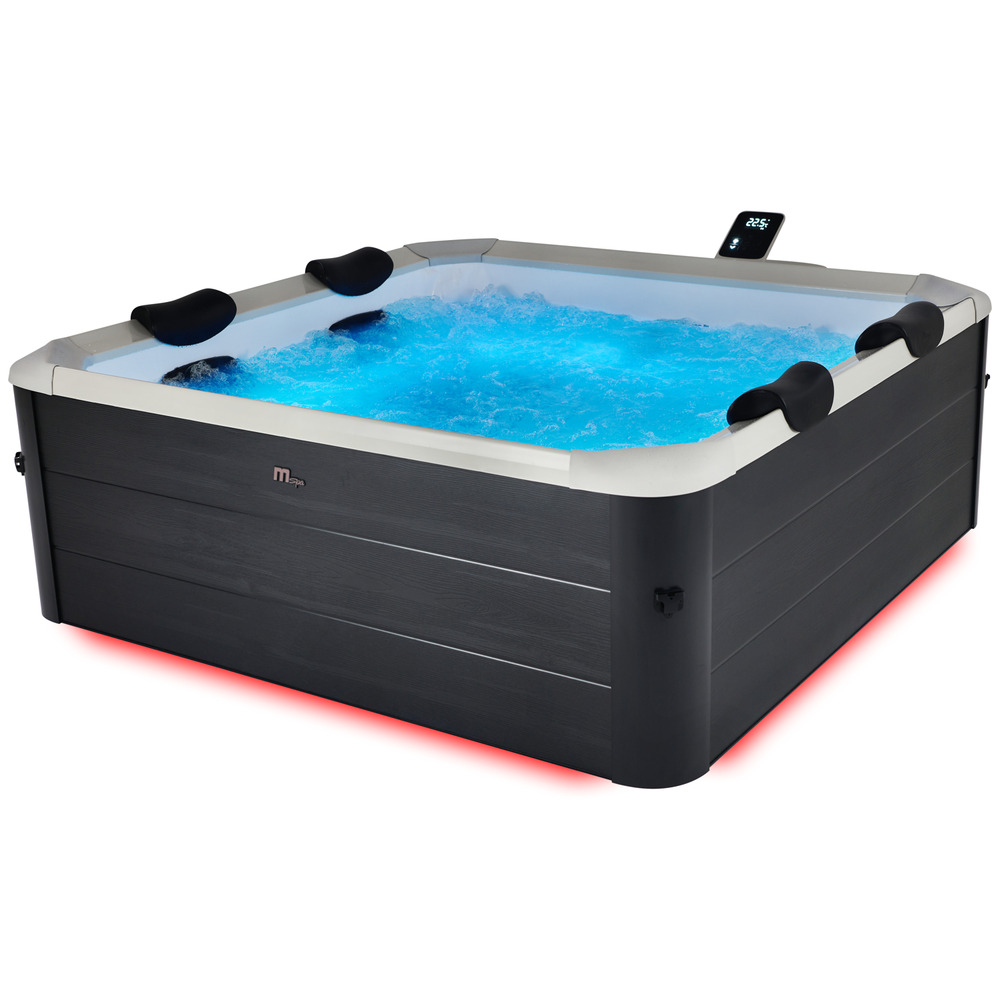 Spa rigide connecté carré 180cm oslo aero plus 6 pl. + bar flottant