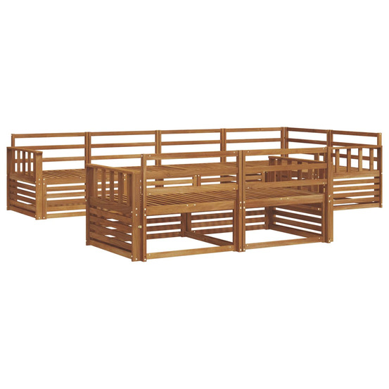 Ensemble de canapés d'extérieur 7 pcs naturel