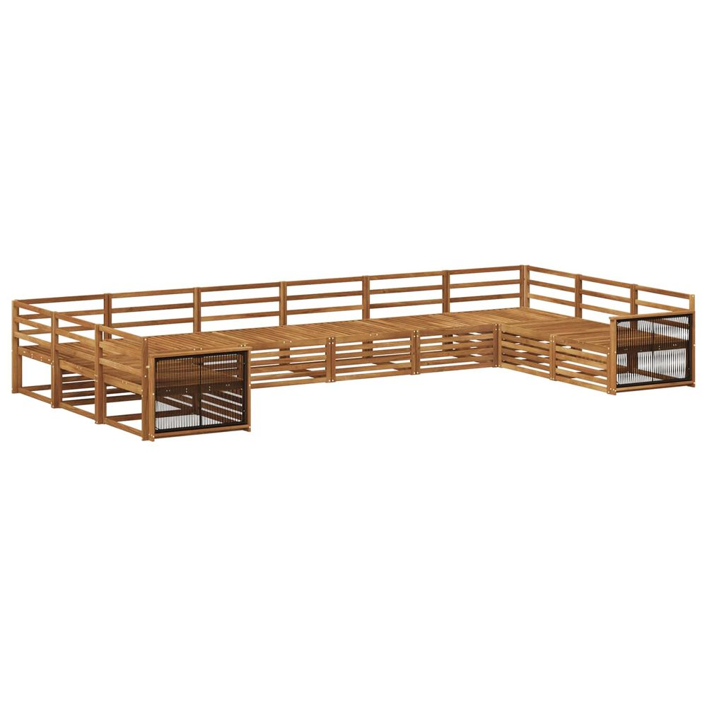 Ensembles de canapés 10 pc bois d'acacia massif
