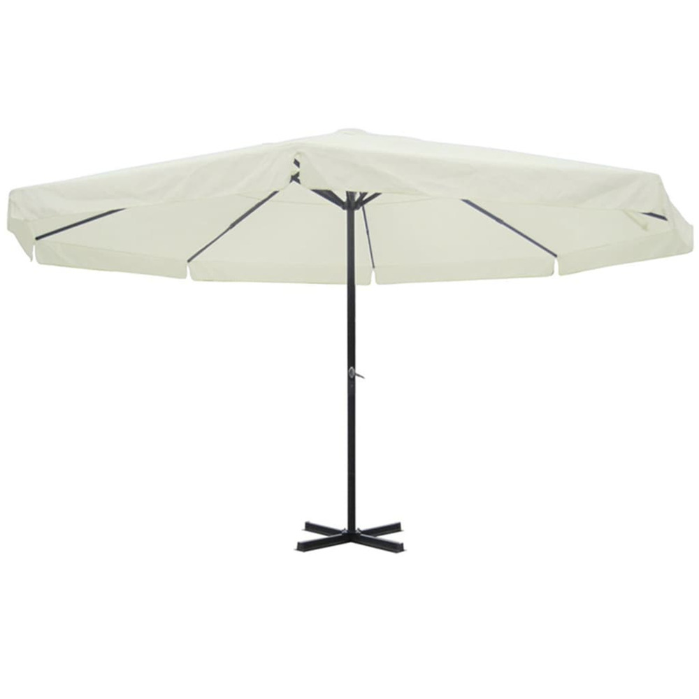 PARASOL BLANC ALUMINIUM 500 CM-(868608)