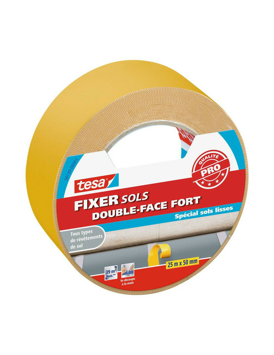 Fixer sols - double face fort spécial sols lisses 25mx50mm - tesa