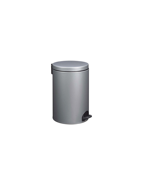 Poubelle à pédale 20l gris métal - 90091