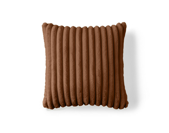 Sierra - coussin - en fausse fourrure côtelé - 40x40 cm