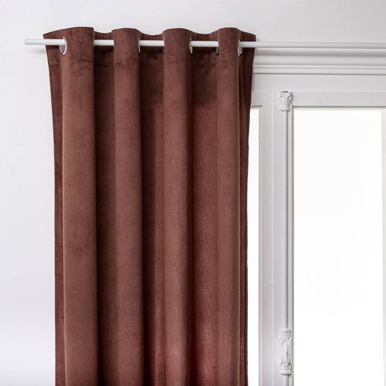 Rideau lilou marron tonka 140x260cm