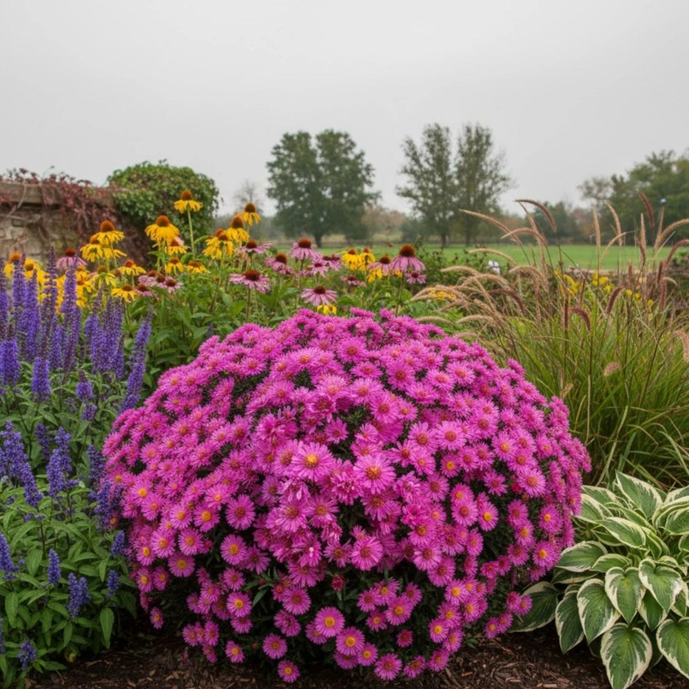 Aster d'automne starlight, aster dumosus lot de 3 godets