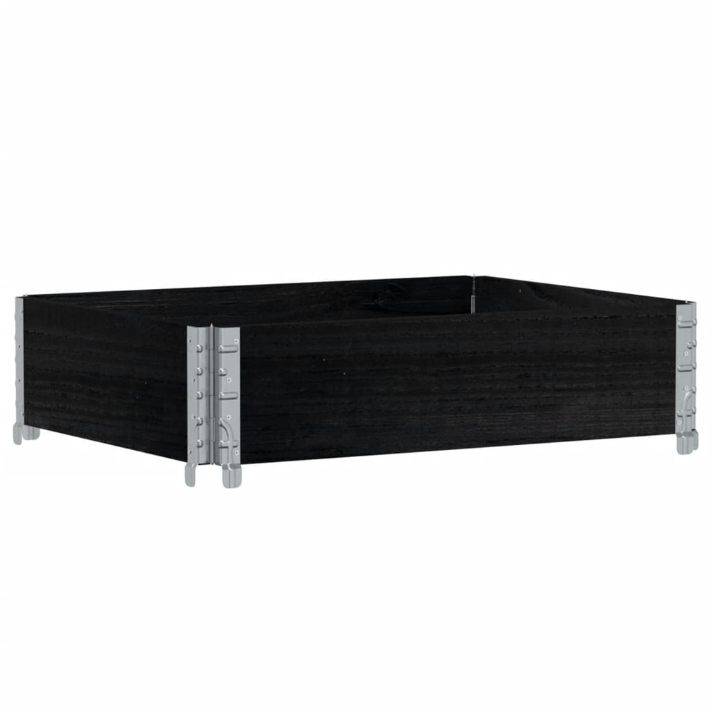 Collier de palette noir 80x60 cm bois de pin solide