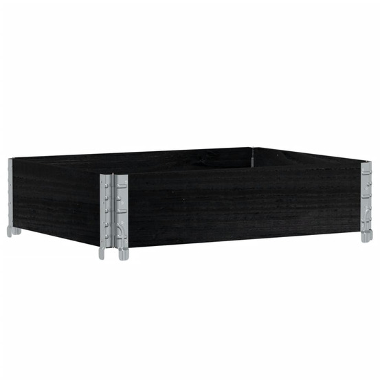 Collier de palette noir 80x60 cm bois de pin solide