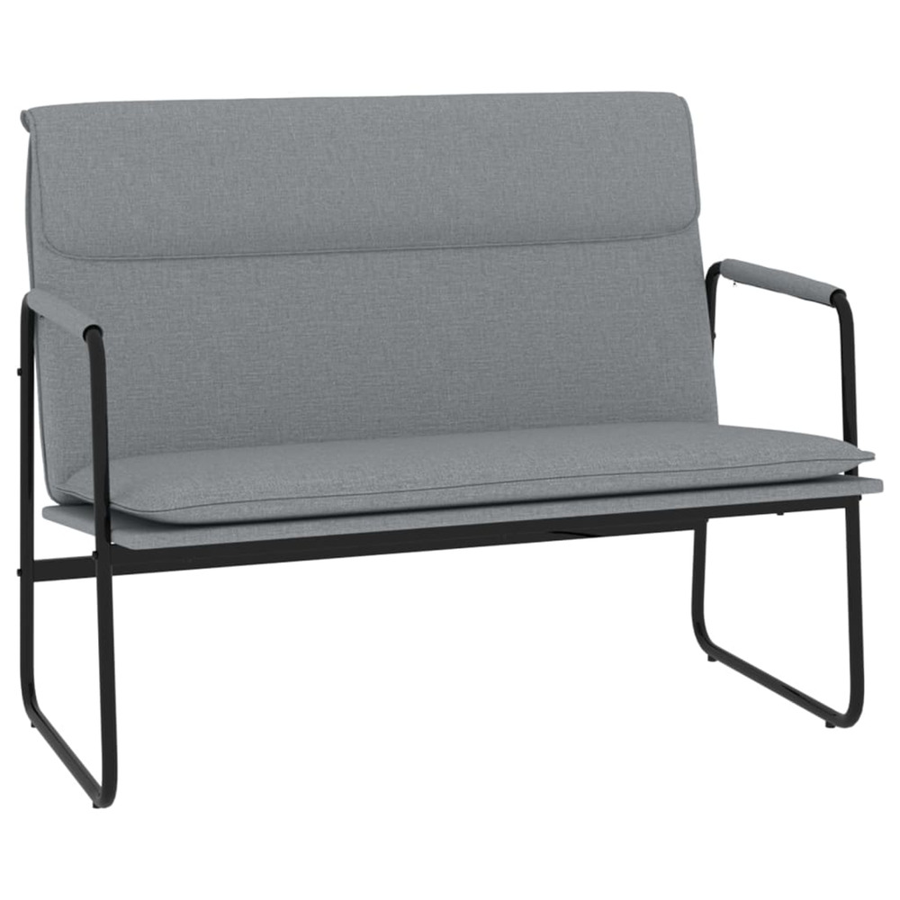 Banc gris clair 100x64x80 cm tissu