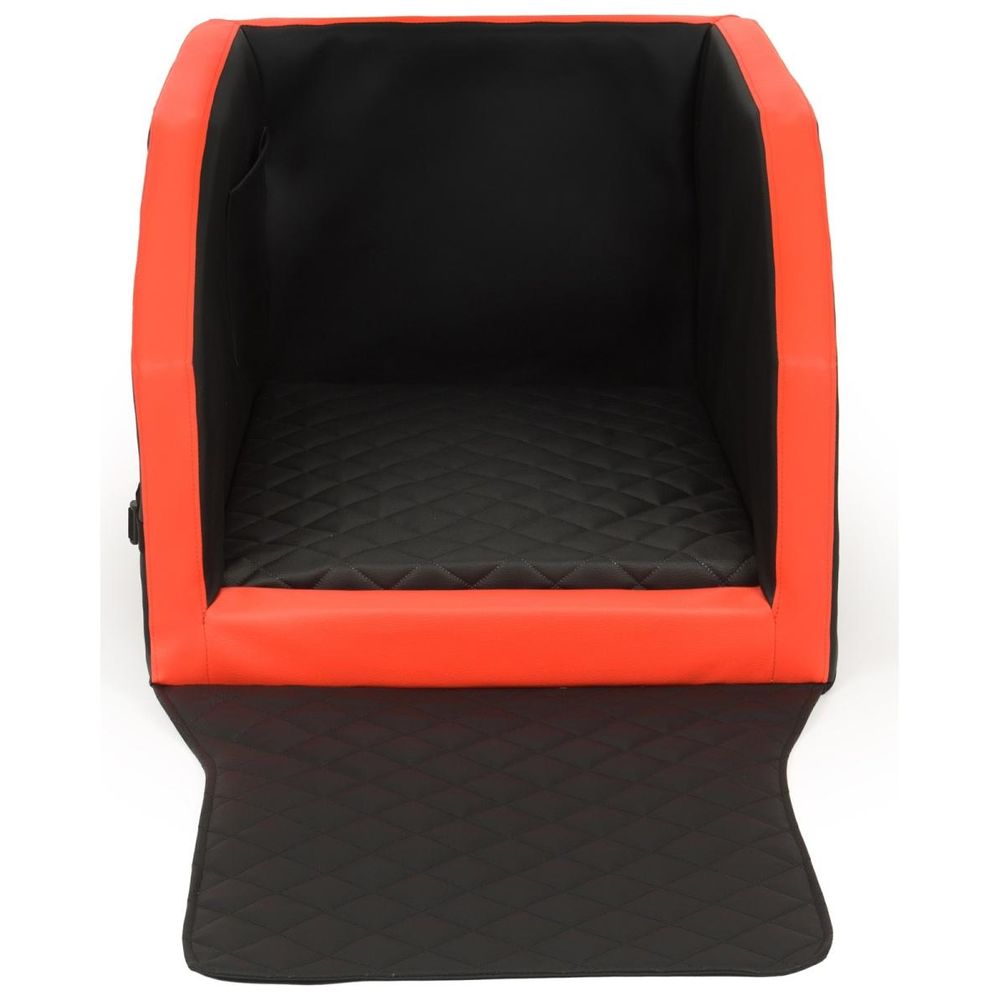 Velinda panier de voiture pour chien 55x70 cm — noir-rouge