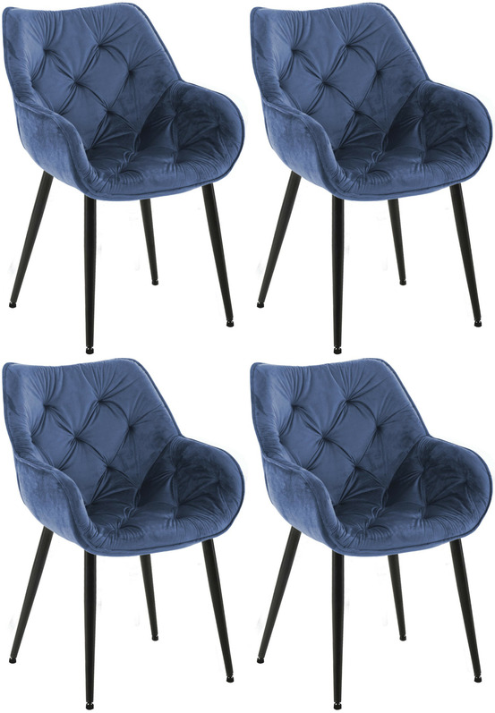 Lot de 4 chaises tanna velours