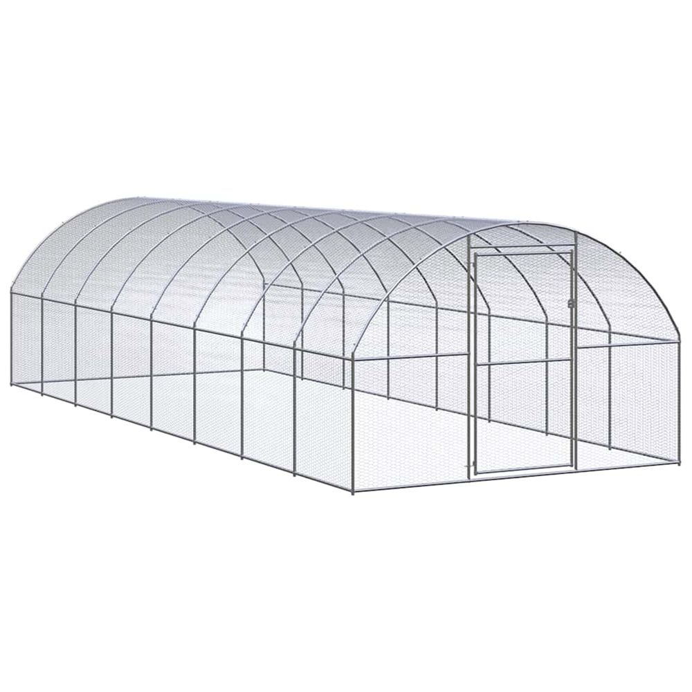 Poulailler d'extérieur 3x8x2 m acier galvanisé