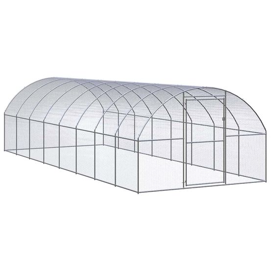 Poulailler d'extérieur 3x8x2 m acier galvanisé