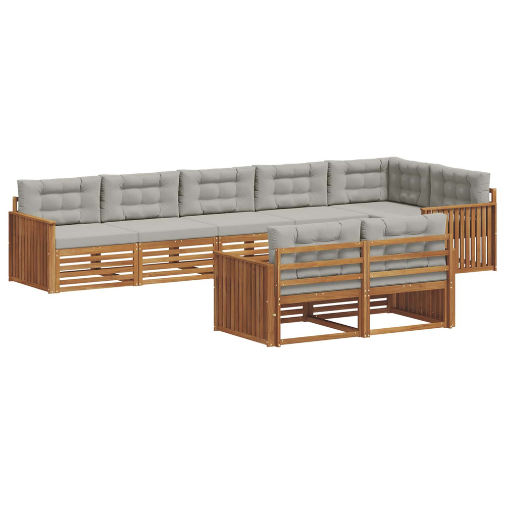 Ensemble de canapés d'extérieur 25 pcs gris naturel et clair