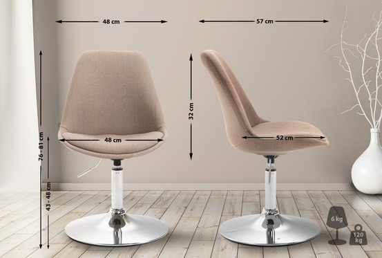 Chaise maverick c en tissu