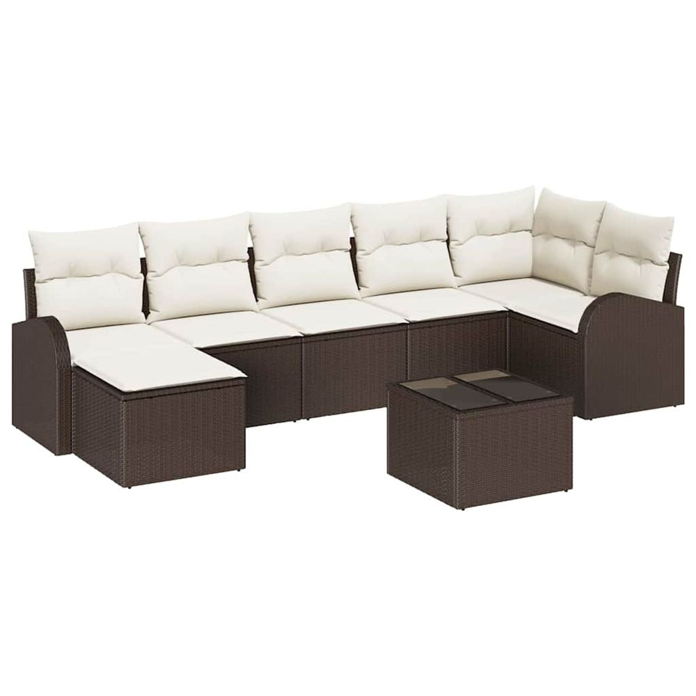 Ensemble de canapés 8 pc marron polyrotin
