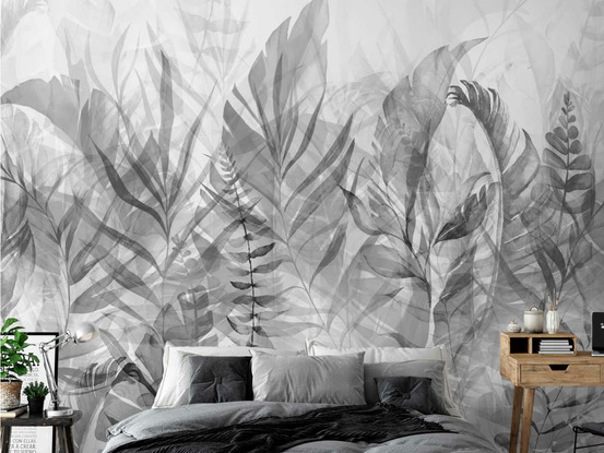 Papier peint premium magic grove - 300 x 210 cm - noir et blanc - artgeist