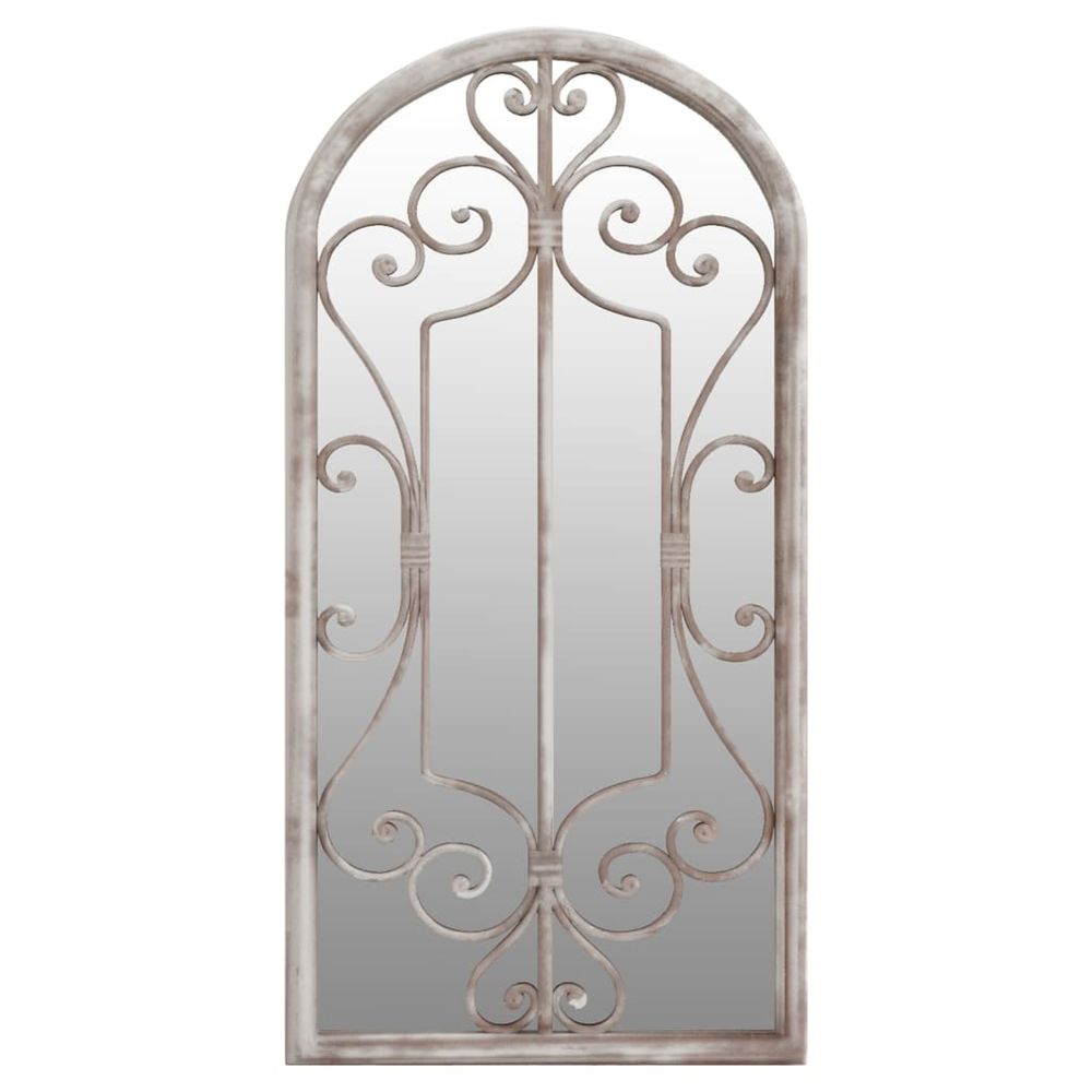 Miroir de jardin sable 70x30 cm fer pour utilisation extérieure