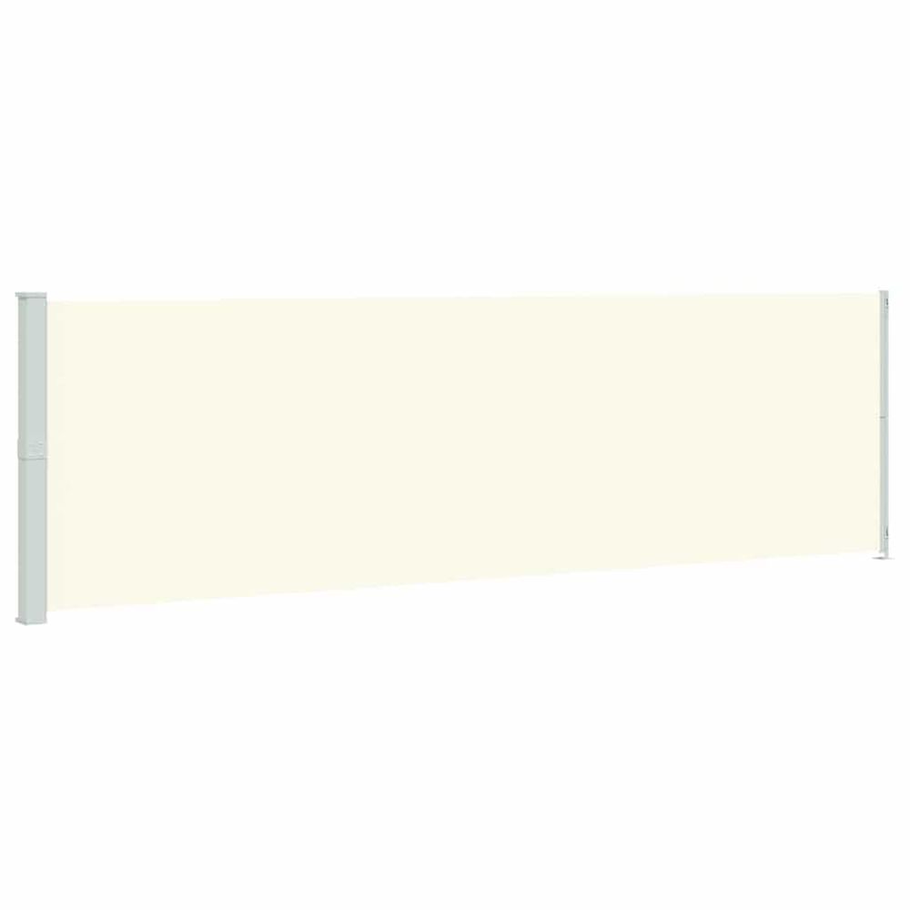 Auvent latéral rétractable de patio 180x614 cm crème
