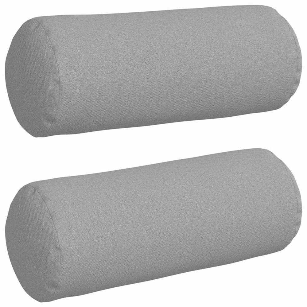 Coussins d'accent 2 pcs gris nuage ø 15 x 40 cm tissu