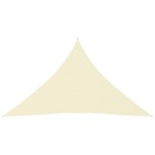 Voile toile d'ombrage parasol tissu oxford triangulaire 3 x 3 x 4,24 m crème
