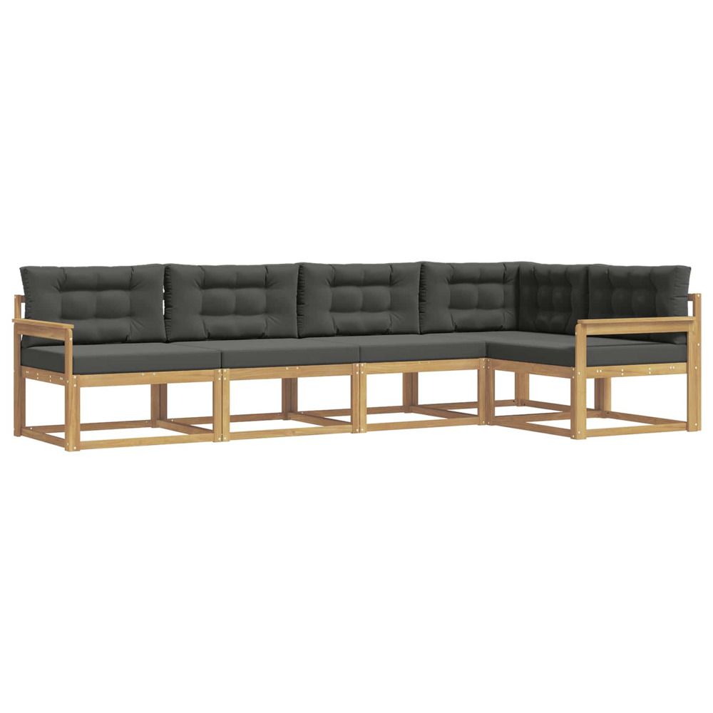Ensemble de canapés d'extérieur 4 pc blanc et anthracite