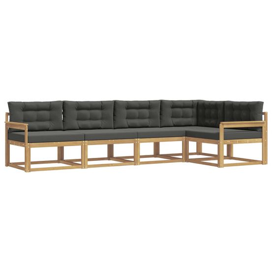 Ensemble de canapés d'extérieur 4 pc blanc et anthracite