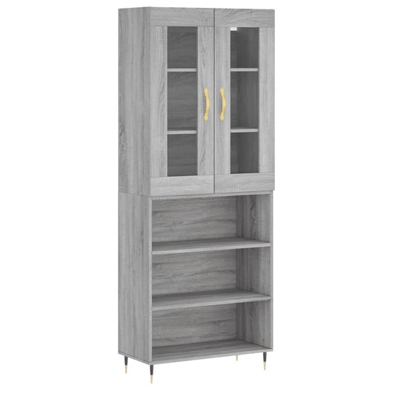 Buffet bahut commode armoire meuble de rangement organisateur cuisine salle de séjour salon haut sonoma 69,5 x 34 x 180 cm bo