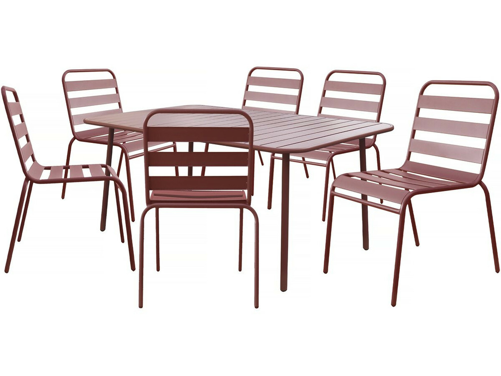 Salon de jardin repas en métal 