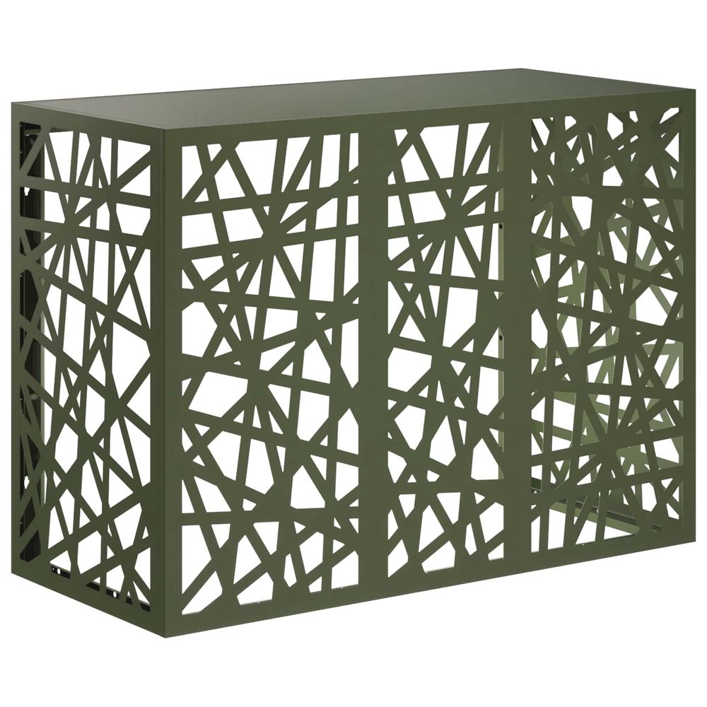 Housse de climatiseur vert olive 110 x 50 x 80 cm acier