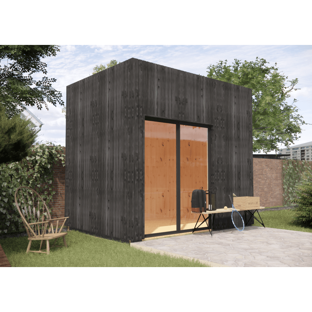 Studio de jardin 4 saisons en bois 3,3 x 2,4 x 3,2 m / isolation re2020 avec plancher isolé / menuiseries alu k-line