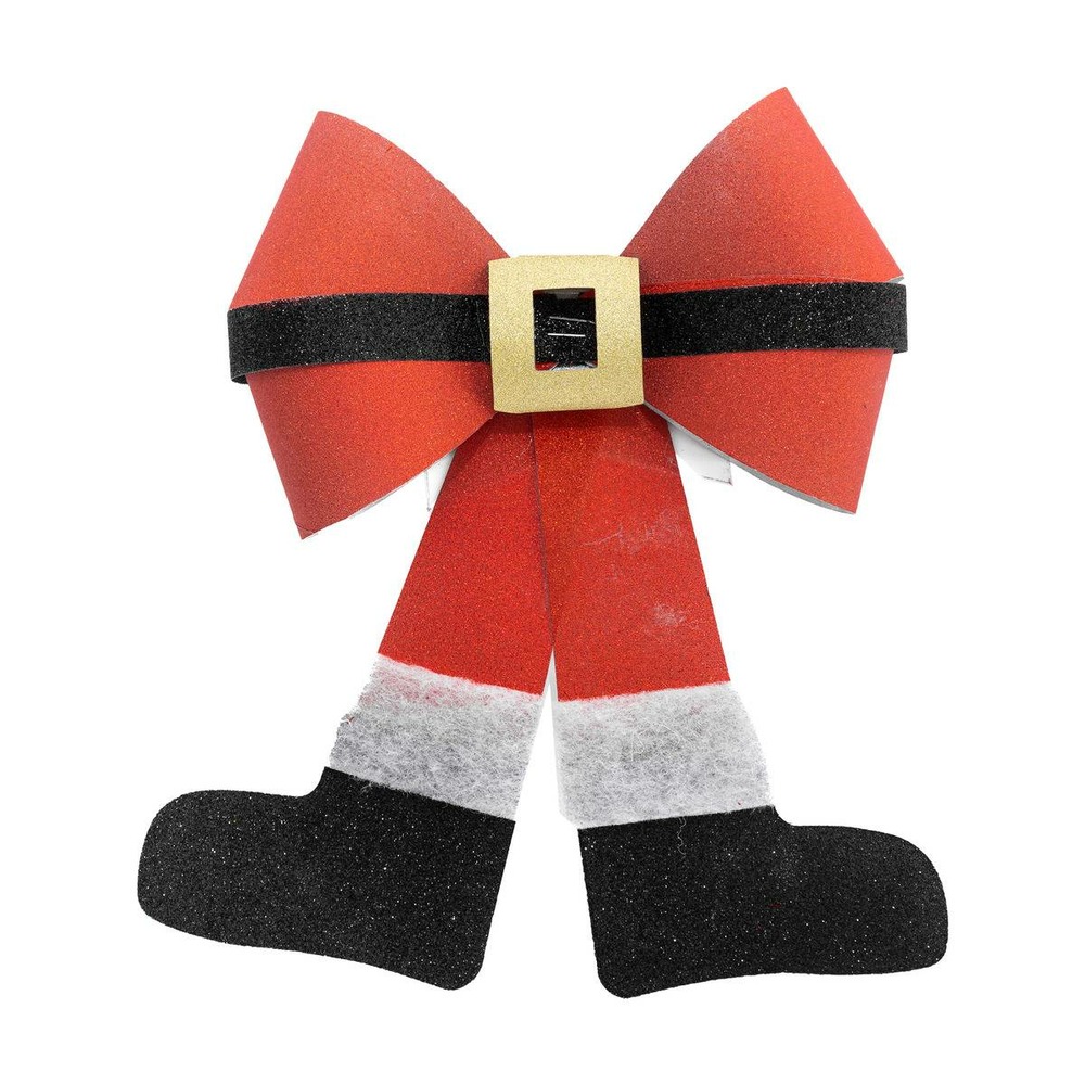 Décoration nœud père noël 23x30cm