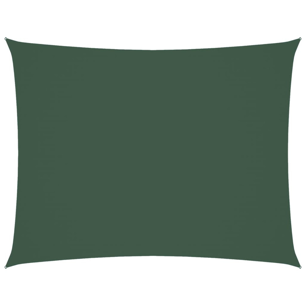 Voile de parasol tissu oxford rectangulaire 3,5x4,5m vert foncé