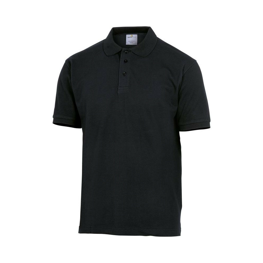 Polo agra manches courtes 100 % coton noir t3xl delta plus agrano3x