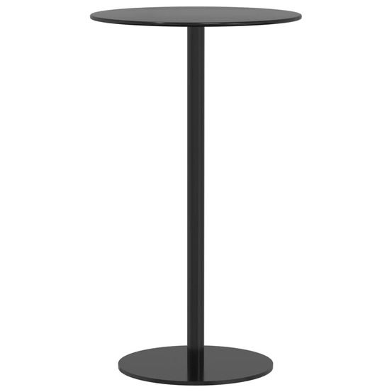 Table de jardin ronde noir ø60x105 cm acier