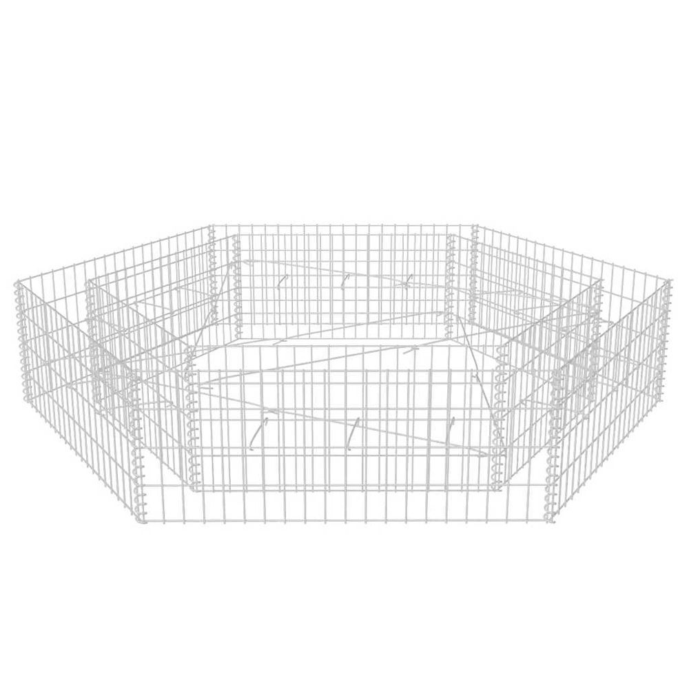 Lit surélevé à gabion hexagonale 200x173x40 cm