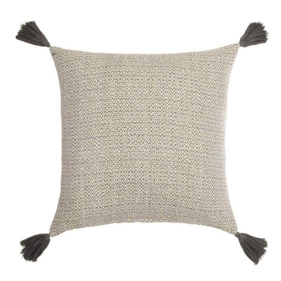 Coussin déco à pompons